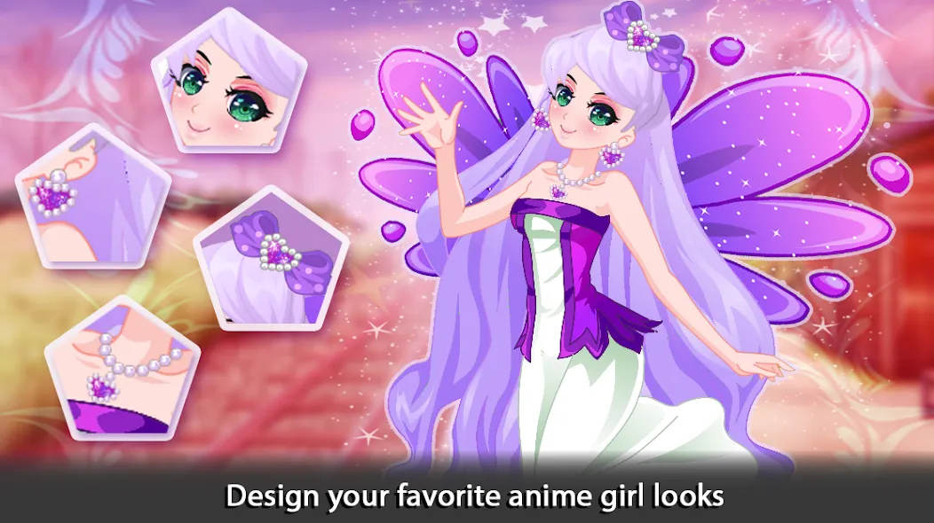 Скачать взломанную Dress Up Angel Anime Girl Game  [МОД Много монет] — полная версия apk на Андроид screen 2