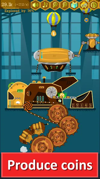 Скачать взлом Steampunk Idle Gear Spinner (Стеампанк Идл Спиннер Фабрика)  [МОД Mega Pack] — полная версия apk на Андроид screen 2