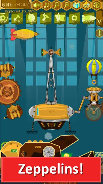 Скачать взлом Steampunk Idle Gear Spinner (Стеампанк Идл Спиннер Фабрика)  [МОД Mega Pack] — полная версия apk на Андроид screen 4