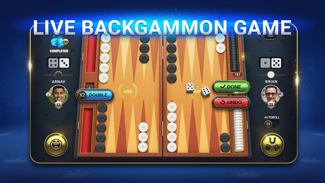 Скачать взломанную Backgammon Live — Online Games (Бэкгаммон Лайв)  [МОД Все открыто] — последняя версия apk на Андроид screen 2