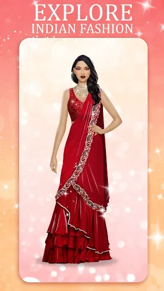 Взломанная Indian Fashion Dressup Stylist  [МОД Mega Pack] — последняя версия apk на Андроид screen 3