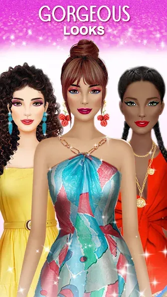 Скачать взлом Fashion Stylist: Dress Up Game  [МОД Mega Pack] — последняя версия apk на Андроид screen 1