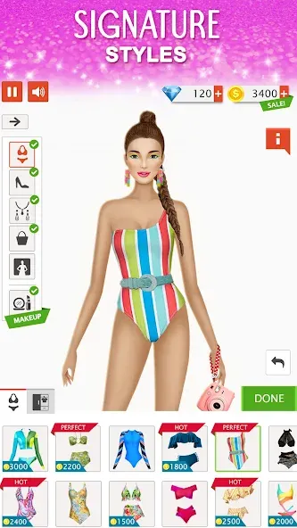 Скачать взлом Fashion Stylist: Dress Up Game  [МОД Mega Pack] — последняя версия apk на Андроид screen 5