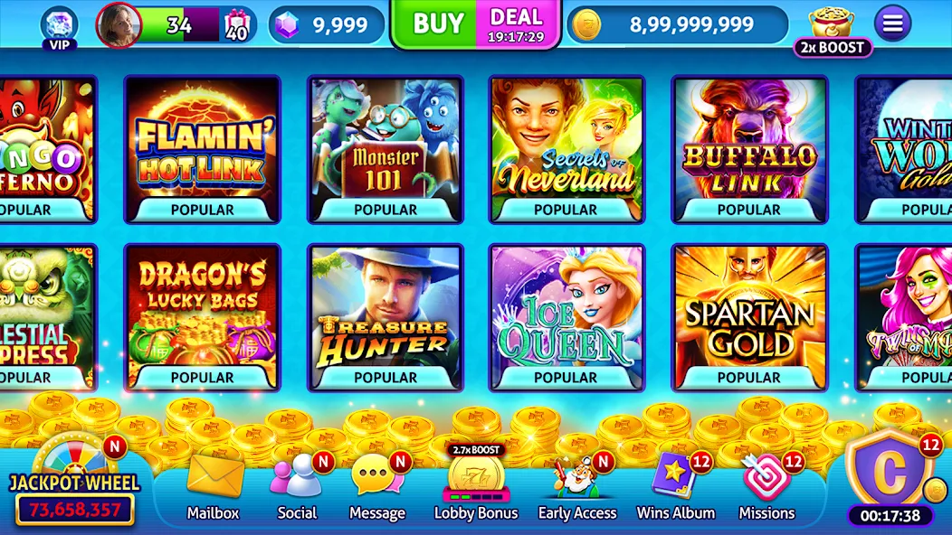 Взломанная Jackpot Madness Slots Casino (Джекпотджой Слоты)  [МОД Много монет] — стабильная версия apk на Андроид screen 5