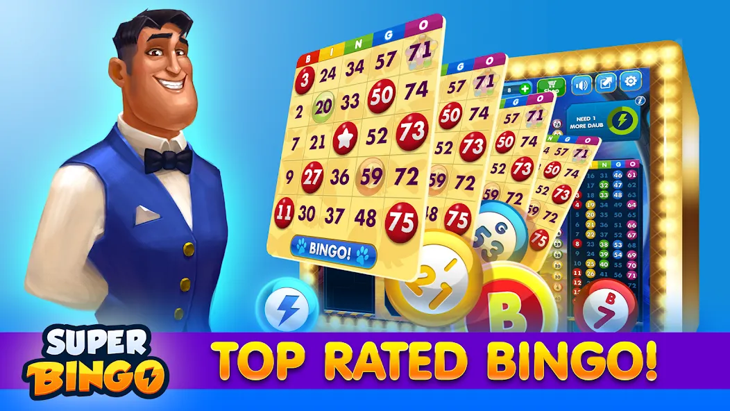 Скачать взломанную Super Bingo HD — Bingo Games (упер Бинго )  [МОД Бесконечные деньги] — стабильная версия apk на Андроид screen 1