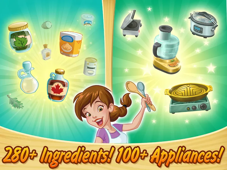 Взлом Kitchen Scramble: Cooking Game (Китчен Скрэмбл)  [МОД Бесконечные деньги] — полная версия apk на Андроид screen 3