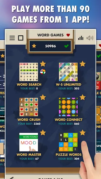 Взлом Word Games 101-in-1 (Уорд Геймс 100)  [МОД Бесконечные монеты] — полная версия apk на Андроид screen 1