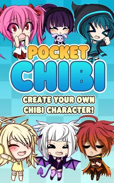 Скачать взломанную Pocket Chibi — Anime Dress Up (Покет Чиби)  [МОД Меню] — полная версия apk на Андроид screen 1