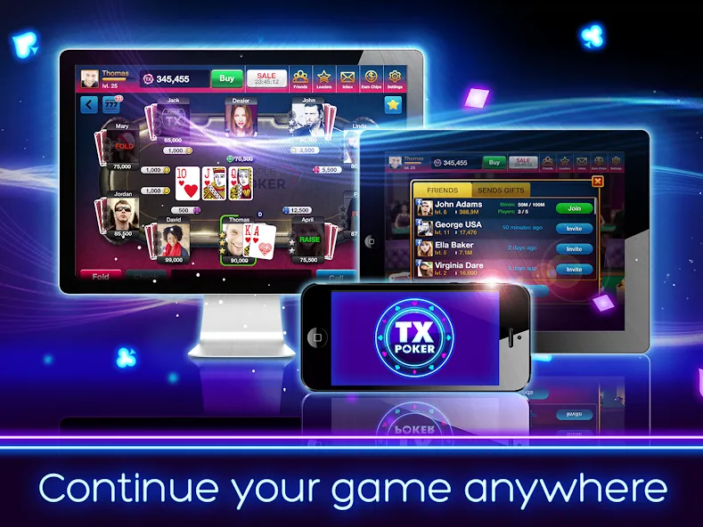 Скачать взлом TX Poker — Texas Holdem Poker  [МОД Menu] — последняя версия apk на Андроид screen 5