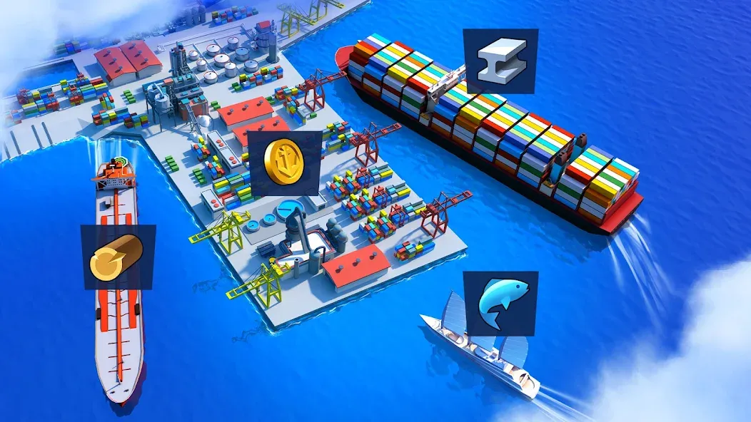 Взлом Sea Port: Cargo Boat Tycoon (Си Порт)  [МОД Unlimited Money] — последняя версия apk на Андроид screen 5