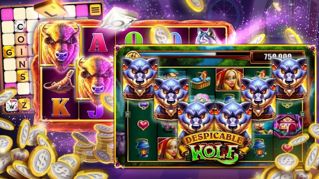 Скачать взломанную Vegas Downtown Slots & Words  [МОД Menu] — полная версия apk на Андроид screen 1