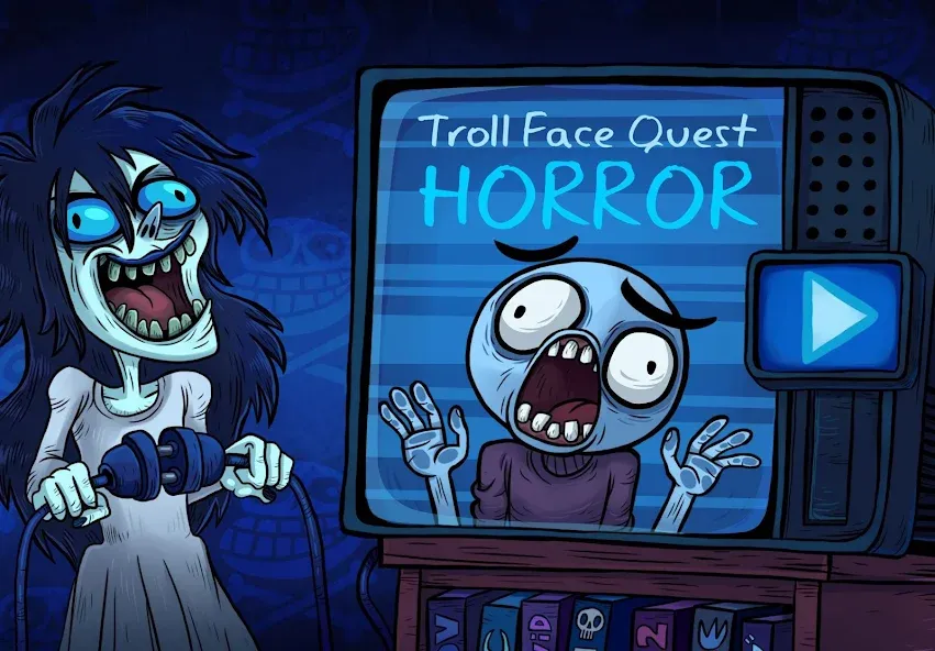 Скачать взломанную Troll Face Quest: Horror (Тролл Фейс Квест Хоррор)  [МОД Много денег] — последняя версия apk на Андроид screen 1