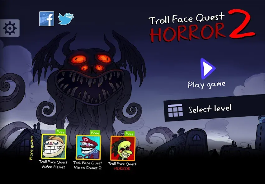 Взломанная Troll Face Quest: Horror 2 (Тролль Фейс Квест)  [МОД Mega Pack] — последняя версия apk на Андроид screen 1