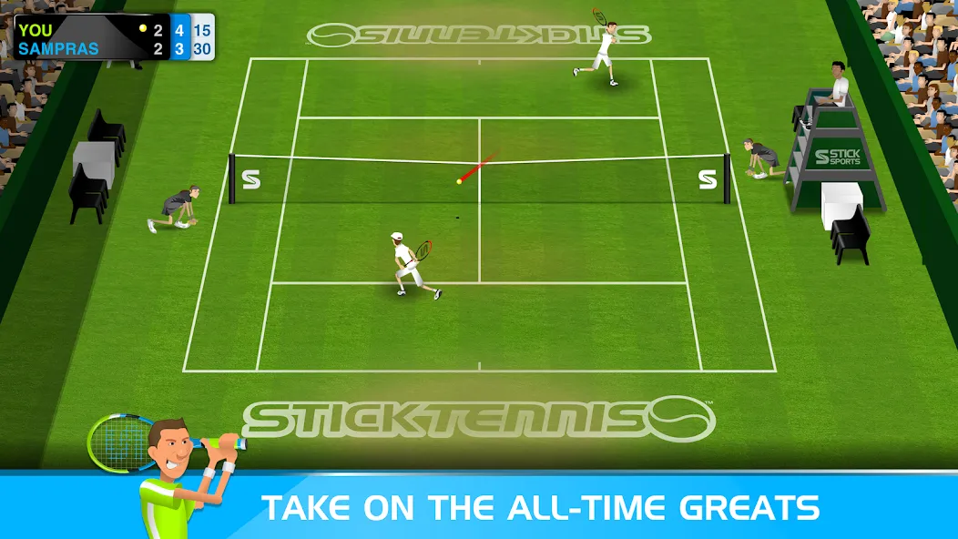 Скачать взлом Stick Tennis (Стик Теннис)  [МОД Меню] — последняя версия apk на Андроид screen 2