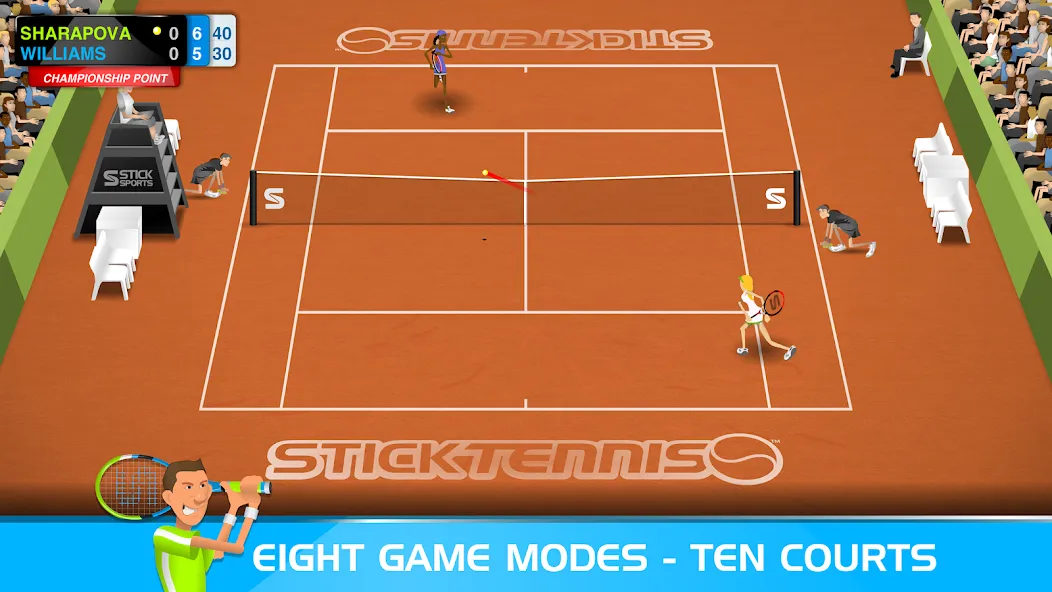 Скачать взлом Stick Tennis (Стик Теннис)  [МОД Меню] — последняя версия apk на Андроид screen 3