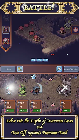 Взлом Cave Heroes:Idle Dungeon RPG (Кейв Хероес)  [МОД Много монет] — стабильная версия apk на Андроид screen 1