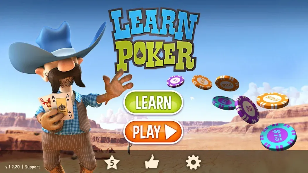 Скачать взлом Learn Poker — How to Play  [МОД Бесконечные деньги] — последняя версия apk на Андроид screen 1