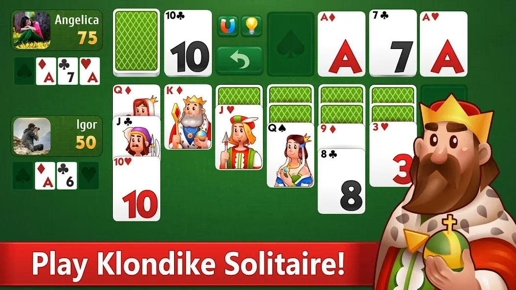 Взлом Klondike Solitaire card game  [МОД Бесконечные деньги] — полная версия apk на Андроид screen 1