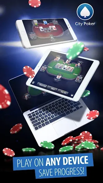 Скачать взлом City Poker: Holdem, Omaha (Сити Покер)  [МОД Бесконечные деньги] — стабильная версия apk на Андроид screen 3