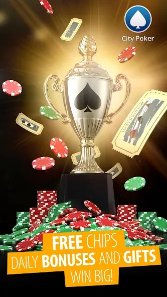 Скачать взлом City Poker: Holdem, Omaha (Сити Покер)  [МОД Бесконечные деньги] — стабильная версия apk на Андроид screen 4