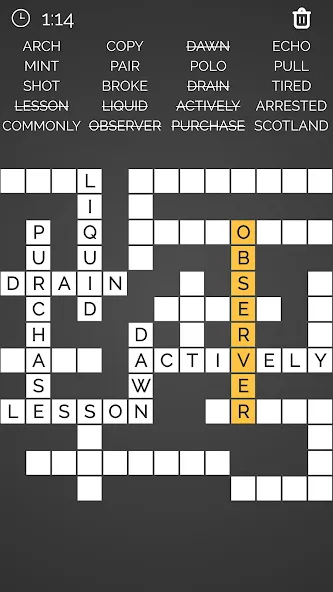 Скачать взломанную Crossword : Word Fill  [МОД Unlocked] — полная версия apk на Андроид screen 5