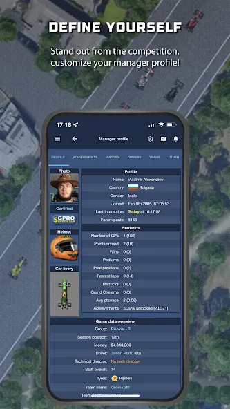 Скачать взломанную GPRO — Classic racing manager (ГПРО)  [МОД Бесконечные монеты] — стабильная версия apk на Андроид screen 2
