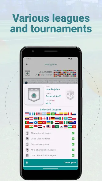 Скачать взломанную Superkickoff — Soccer manager (уперкикофф)  [МОД Бесконечные деньги] — стабильная версия apk на Андроид screen 2