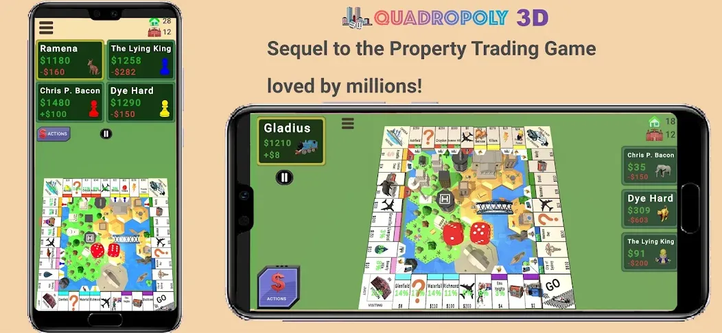 Скачать взлом Quadropoly — Monopolist Tycoon  [МОД Menu] — последняя версия apk на Андроид screen 1