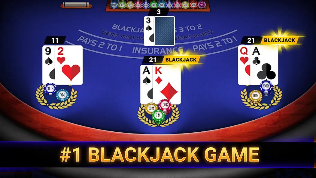 Взлом Blackjack 21: online casino (Блэкджек 21)  [МОД Unlimited Money] — стабильная версия apk на Андроид screen 1