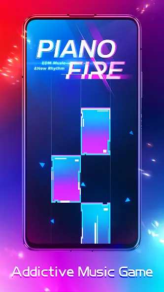 Скачать взломанную Piano Fire: Edm Music & Piano (Пиано Файр)  [МОД Unlocked] — стабильная версия apk на Андроид screen 1