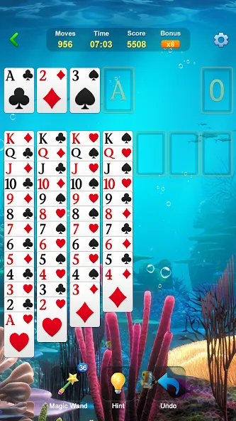 Скачать взломанную Solitaire — Classic Card Games  [МОД Menu] — полная версия apk на Андроид screen 2