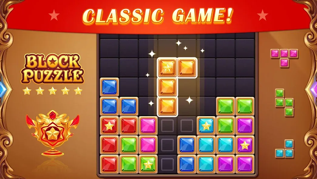 Взлом Block Puzzle: Diamond Star  [МОД Unlocked] — последняя версия apk на Андроид screen 1