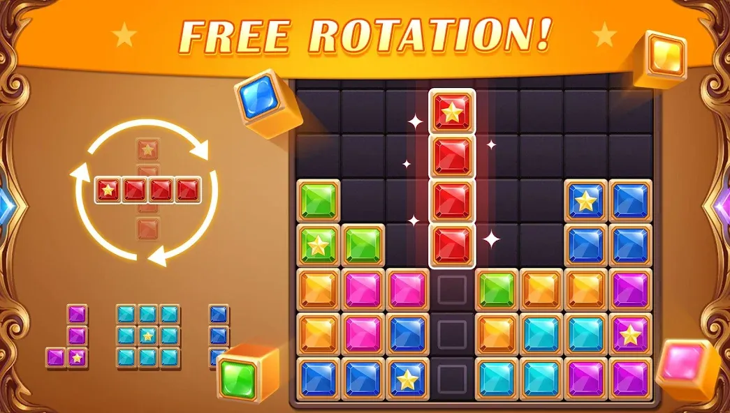 Взлом Block Puzzle: Diamond Star  [МОД Unlocked] — последняя версия apk на Андроид screen 2