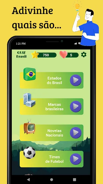 Взлом Quiz Brasil (Квиз Бразилия)  [МОД Бесконечные деньги] — стабильная версия apk на Андроид screen 2