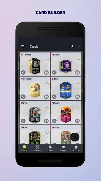 Взломанная UT Card Builder 24 (ФУТ Кард Билдер 23)  [МОД Меню] — полная версия apk на Андроид screen 2