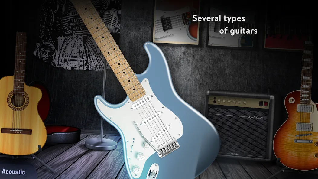 Скачать взломанную Real Guitar: lessons & chords (Реал Гитар)  [МОД Много денег] — полная версия apk на Андроид screen 3