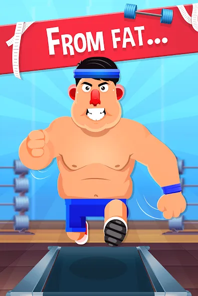 Взломанная Fat No More: Sports Gym Game! (Фэт Но Море)  [МОД Много монет] — последняя версия apk на Андроид screen 1