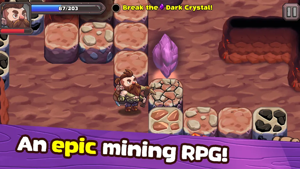 Взломанная Mine Quest 2: RPG Mining Game (Мине Квест 2)  [МОД Много денег] — стабильная версия apk на Андроид screen 1