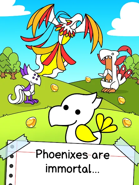 Скачать взломанную Phoenix Evolution: Idle Merge (Финикс Эволюция)  [МОД Unlocked] — последняя версия apk на Андроид screen 5