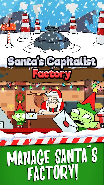 Взломанная Santa’s Capitalist Factory  [МОД Много денег] — полная версия apk на Андроид screen 1