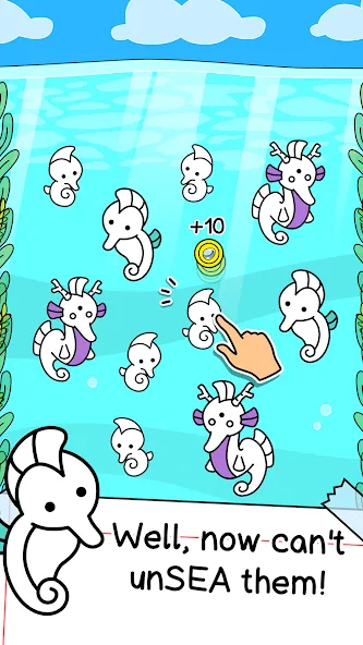 Взлом Seahorse Evolution: Sea Mutant (Сиходеволюция)  [МОД Много денег] — полная версия apk на Андроид screen 2