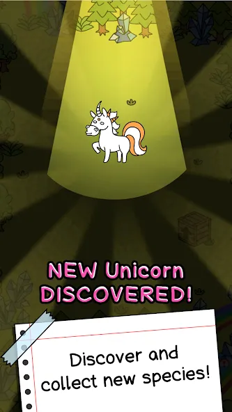 Скачать взломанную Unicorn Evolution: Idle Catch (Юникорн Эволюшн)  [МОД Много денег] — последняя версия apk на Андроид screen 1