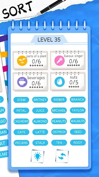 Взломанная Word Sort: Association Connect (Соннект Колорс)  [МОД Меню] — полная версия apk на Андроид screen 2