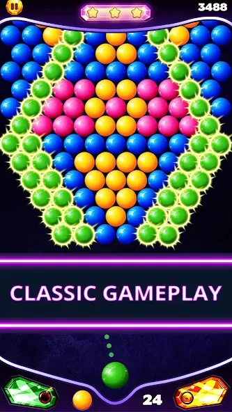 Скачать взломанную Bubble Shooter Classic (Бабл Шутер Классик)  [МОД Бесконечные деньги] — полная версия apk на Андроид screen 2