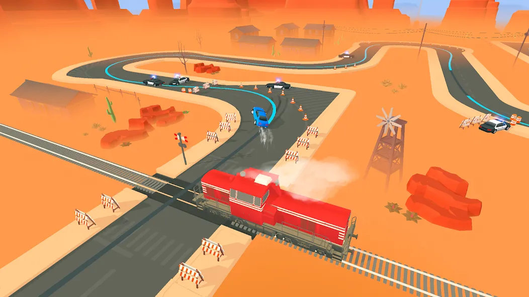 Скачать взлом Line Race: Police Pursuit (Лайн Рейс)  [МОД Все открыто] — стабильная версия apk на Андроид screen 1