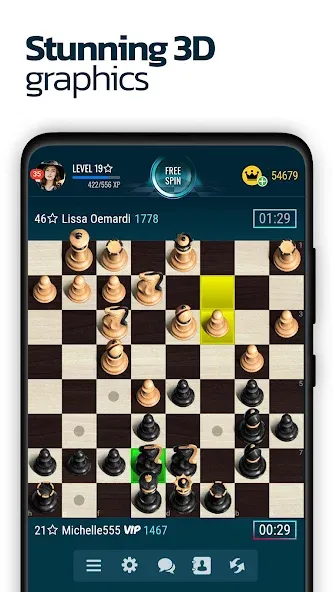 Скачать взлом Chess Online  [МОД Unlocked] — последняя версия apk на Андроид screen 1