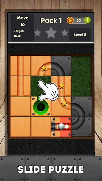 Скачать взломанную Rolling ball — slide puzzle  [МОД Бесконечные монеты] — полная версия apk на Андроид screen 2