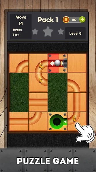 Скачать взломанную Rolling ball — slide puzzle  [МОД Бесконечные монеты] — полная версия apk на Андроид screen 4