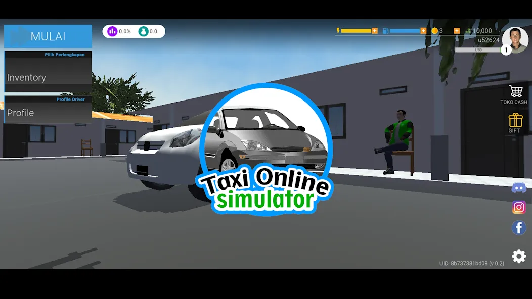 Скачать взломанную Taxi Online Simulator ID (Такси онлайн симулятор )  [МОД Бесконечные монеты] — последняя версия apk на Андроид screen 1