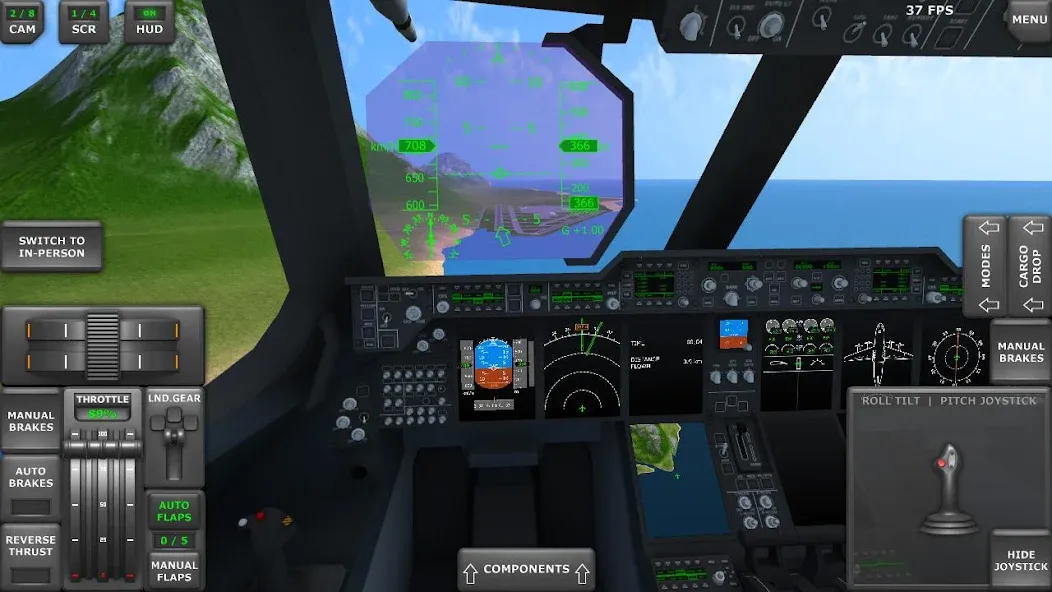 Скачать взлом Turboprop Flight Simulator (Турбовинтовой симулятор полета 3D)  [МОД Все открыто] — стабильная версия apk на Андроид screen 3